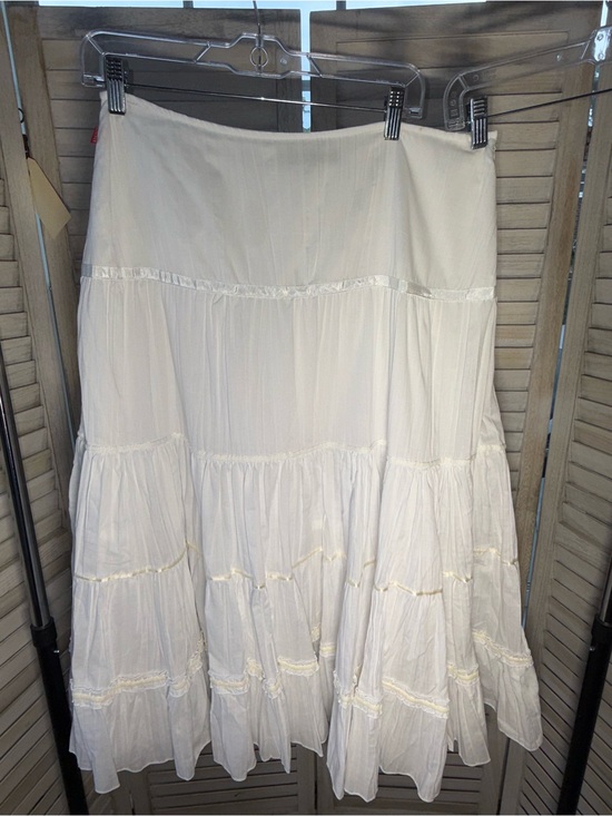 Oilily Dresses & Skirts - VTG Oilily White Tiered Maxi Skirt Cottagecore Y2K Boho Layered Ruffle Size 40